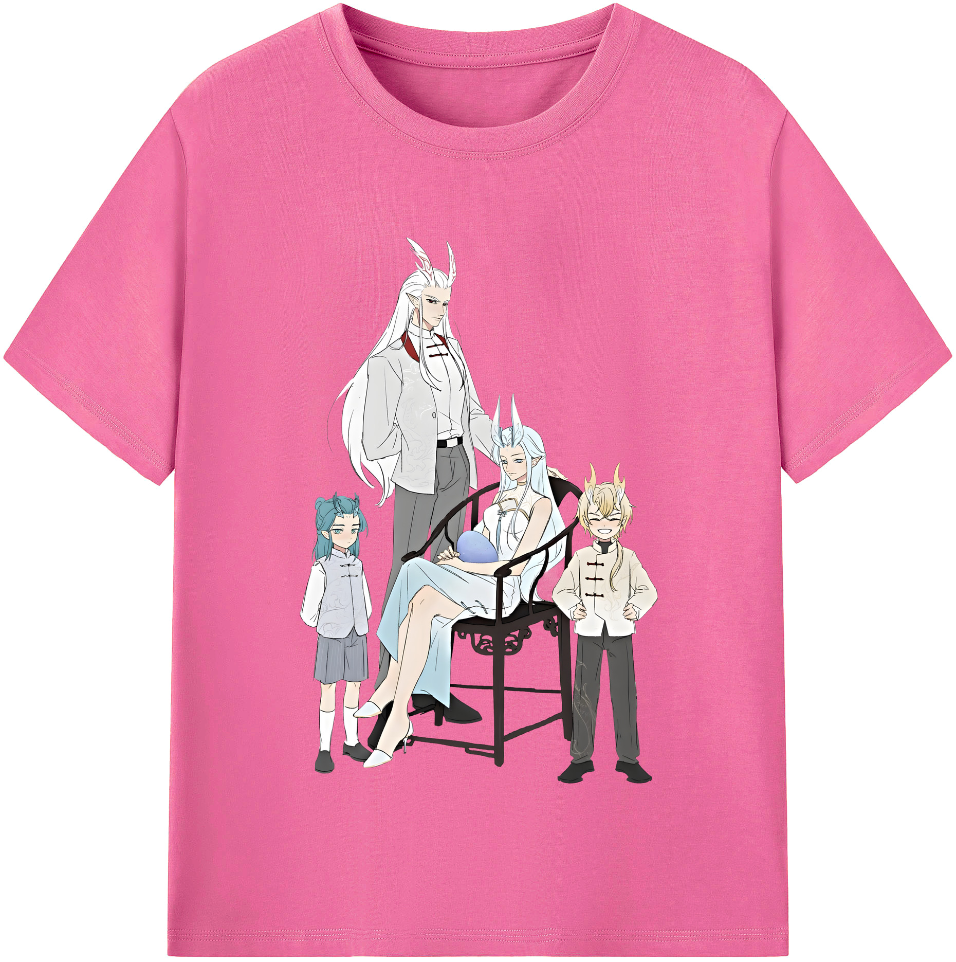 （画像用） Ne Zha 2 ナタ 魔童の大暴れ レディースカジュアルプリントTシャツ（綿100％）